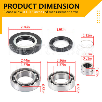 Rear Differential Bearing Seal Kit for Honda Rancher 420 TRX420 (2007–2023)