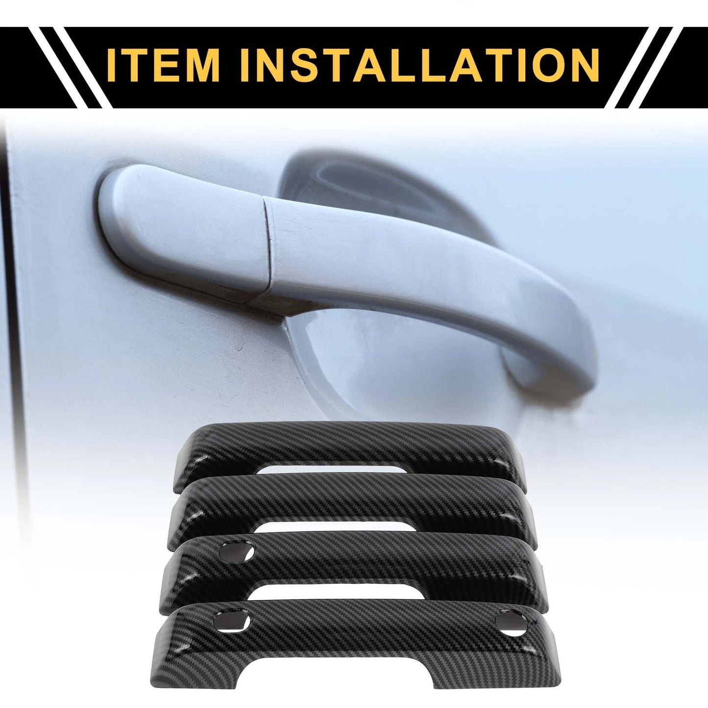 Set of 4 Exterior Door Handle Covers for Ford F-150 (2021–2024) Carbon Fiber