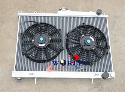 52mm Aluminum Radiator with Shroud and Fans for Skyline R33 R34 GTR GTST (1995–2002)