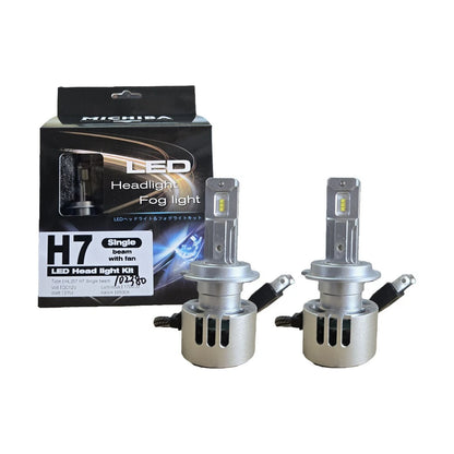2X H7 LED Headlight Bulbs for Cars (12V, 1700LM, 6500K)