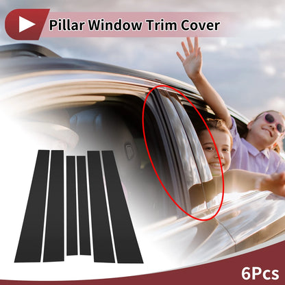 Door Pillar Window Trim Set for Mitsubishi Pajero Sport (2016–2023) Black