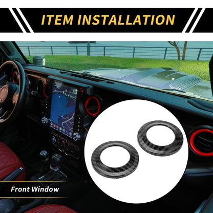 A Pillar Speaker Ring Cover Trim for Jeep Wrangler JK (2007–2014) Black