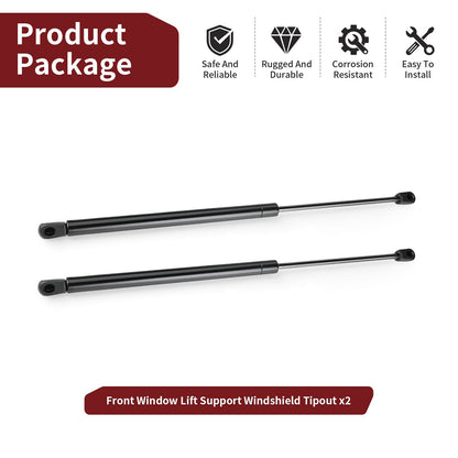 2X Front Windshield Lift Supports for Polaris Ranger 900 1000 (2013–2023)