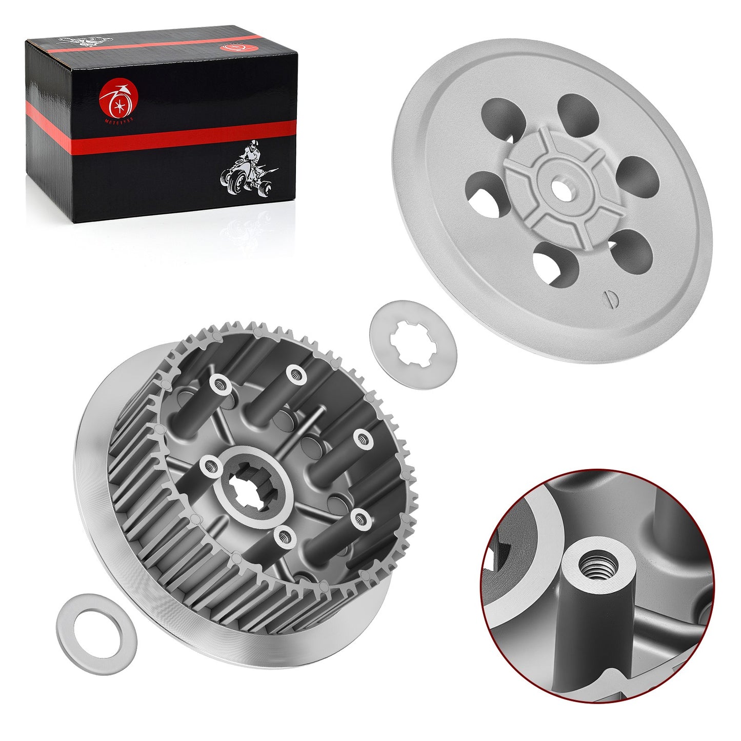 Clutch Pressure Plate Inner Hub & Lock Washer for Suzuki RM250 (1996–2006)