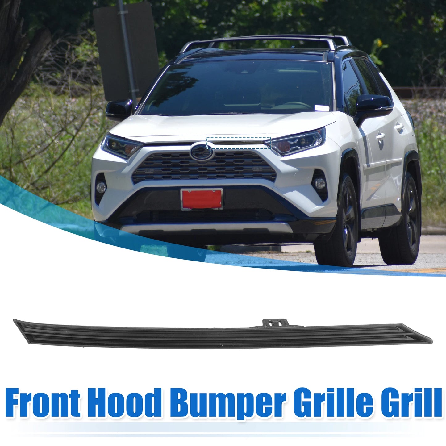 Front Hood Bumper Grille for Toyota RAV4 (2019–2022) No.531230R050 Black