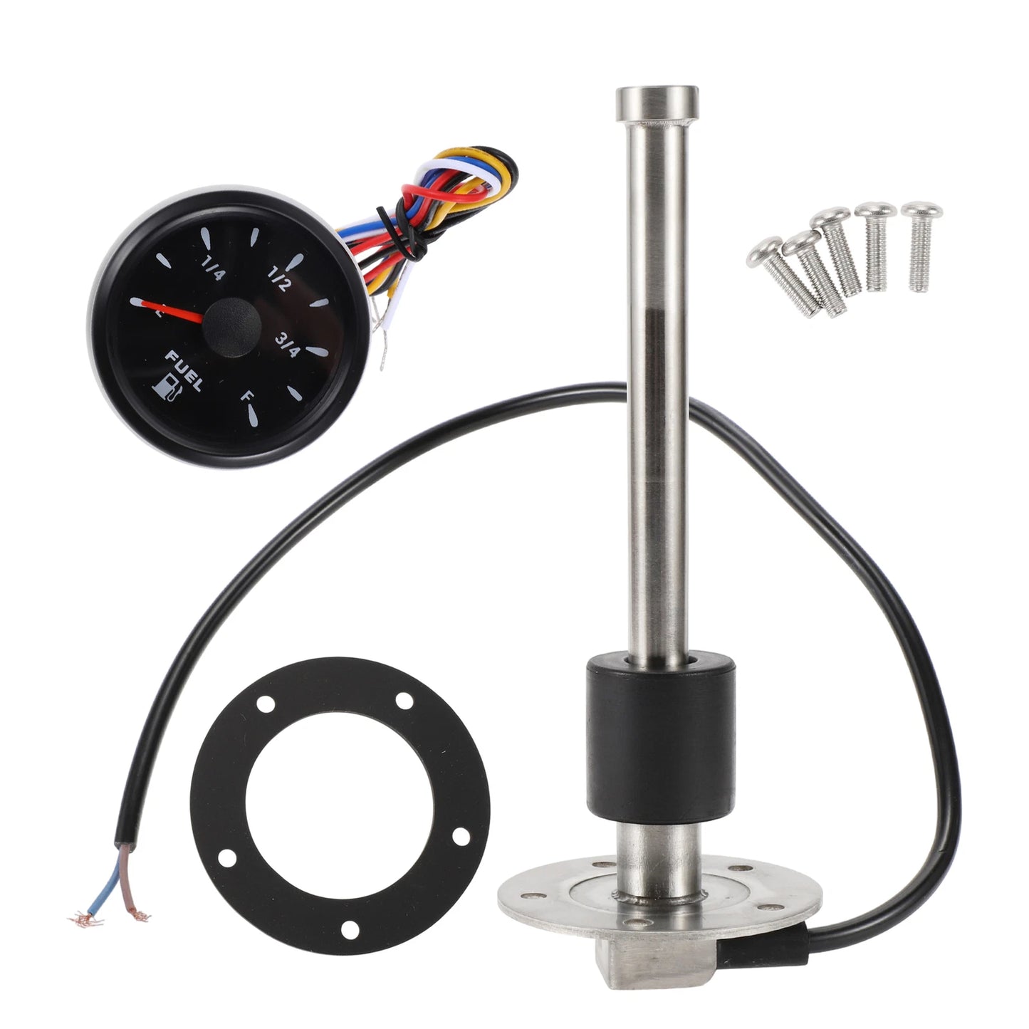 Fuel Sending Unit and Gauge Kit 240-33 Ohm for Boat Truck Vehicle (190mm)