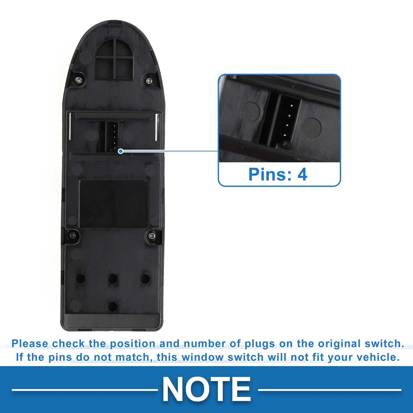 Power Window Switch for BMW 528i (2008–2010) No. 61319122110