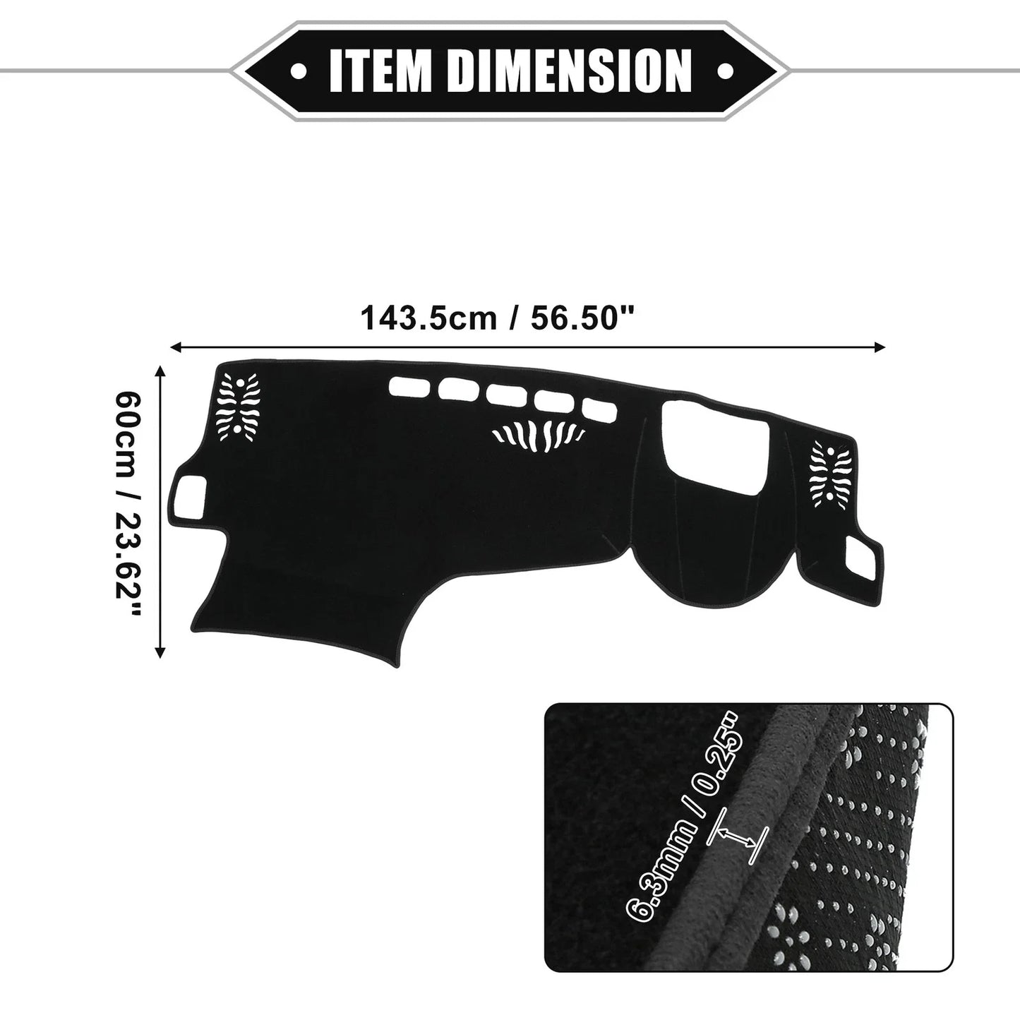 Dashboard Dash Cover Mat for Lexus NX 2nd Gen NX250 NX350 NX450h (2022-2023)
