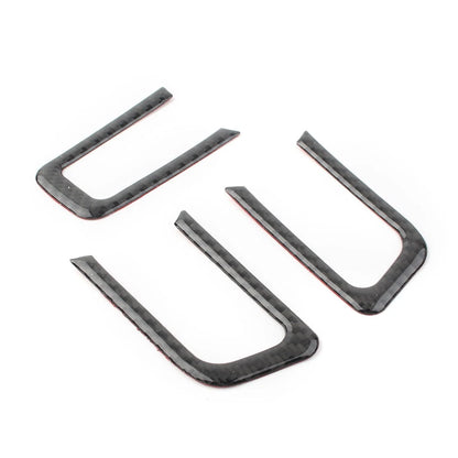 Carbon Fiber Steering Wheel Button Frame Cover for Ford Mustang (2015–2019)