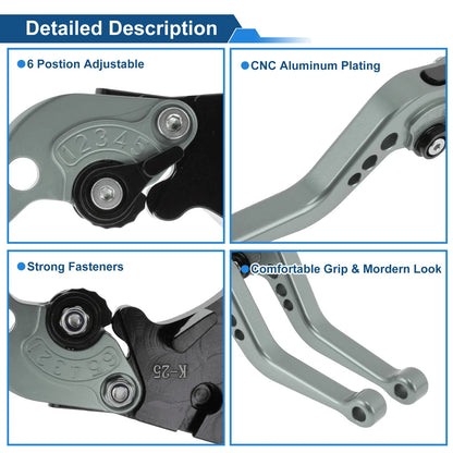 Adjustable Short Brake Clutch Levers for Kawasaki Ninja 300/Z300 (2013–2020)