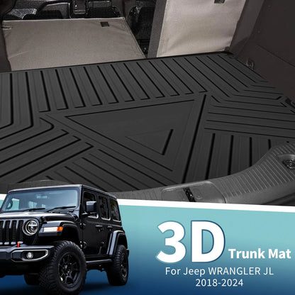 Cargo Liner Rear Trunk Mat for Jeep Wrangler JL (2018–2025) TPE 1 Pc