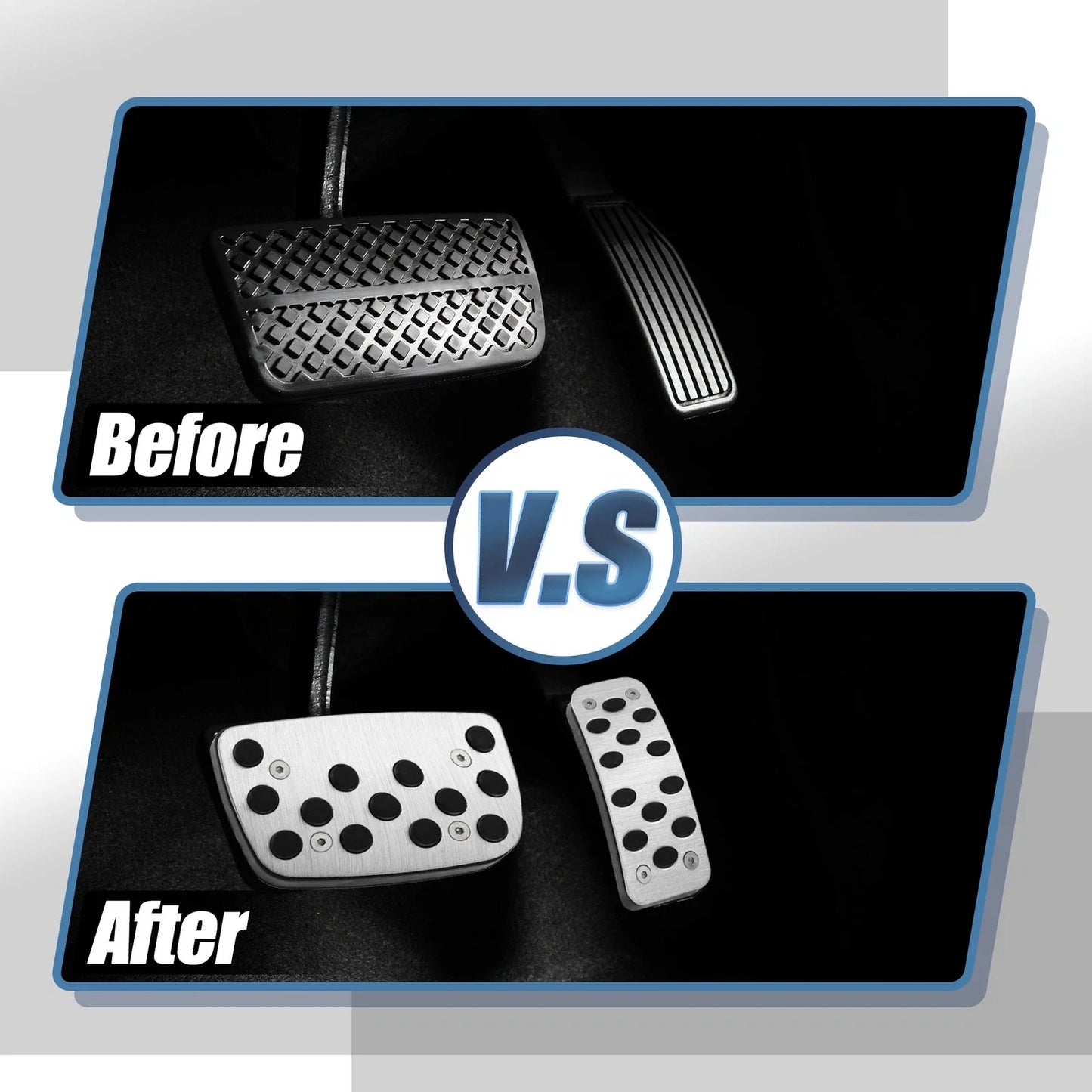 2 x Car Brake Gas Accelerator Pedal Covers for Toyota Camry (2018-2023)