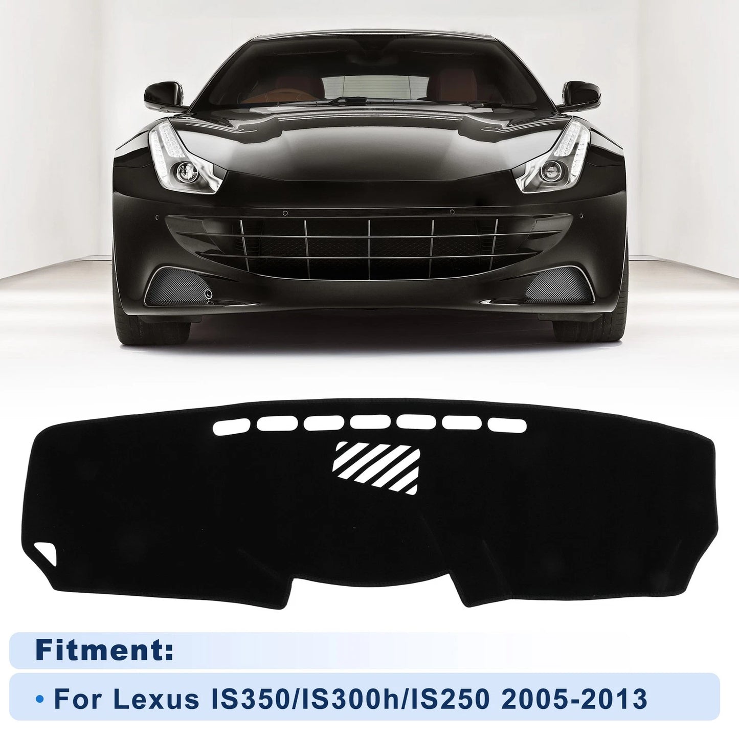Dash Cover for Lexus IS350/IS300h/IS250 (2005–2013) Black Polyester