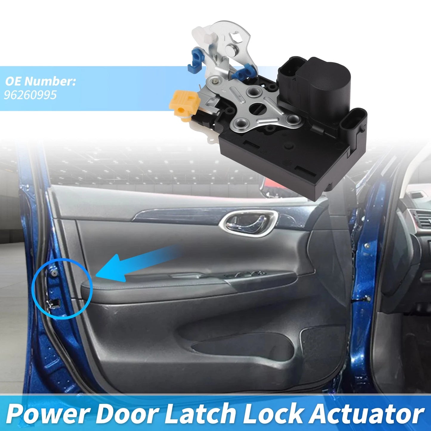Rear Left Power Door Lock Actuator for Chevrolet Aveo (2004–2011) 96260995