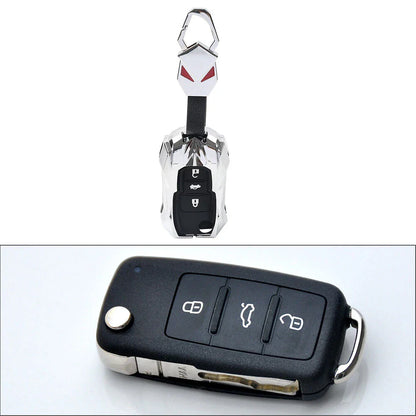 Silver 3-Button Key Remote Cover Case for VW Gran Lavida (2013-2017)