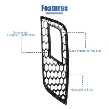 Pair Front Bumper Fog Light Mesh Grille Cover for Audi A4 B8.5 (2013–2016)