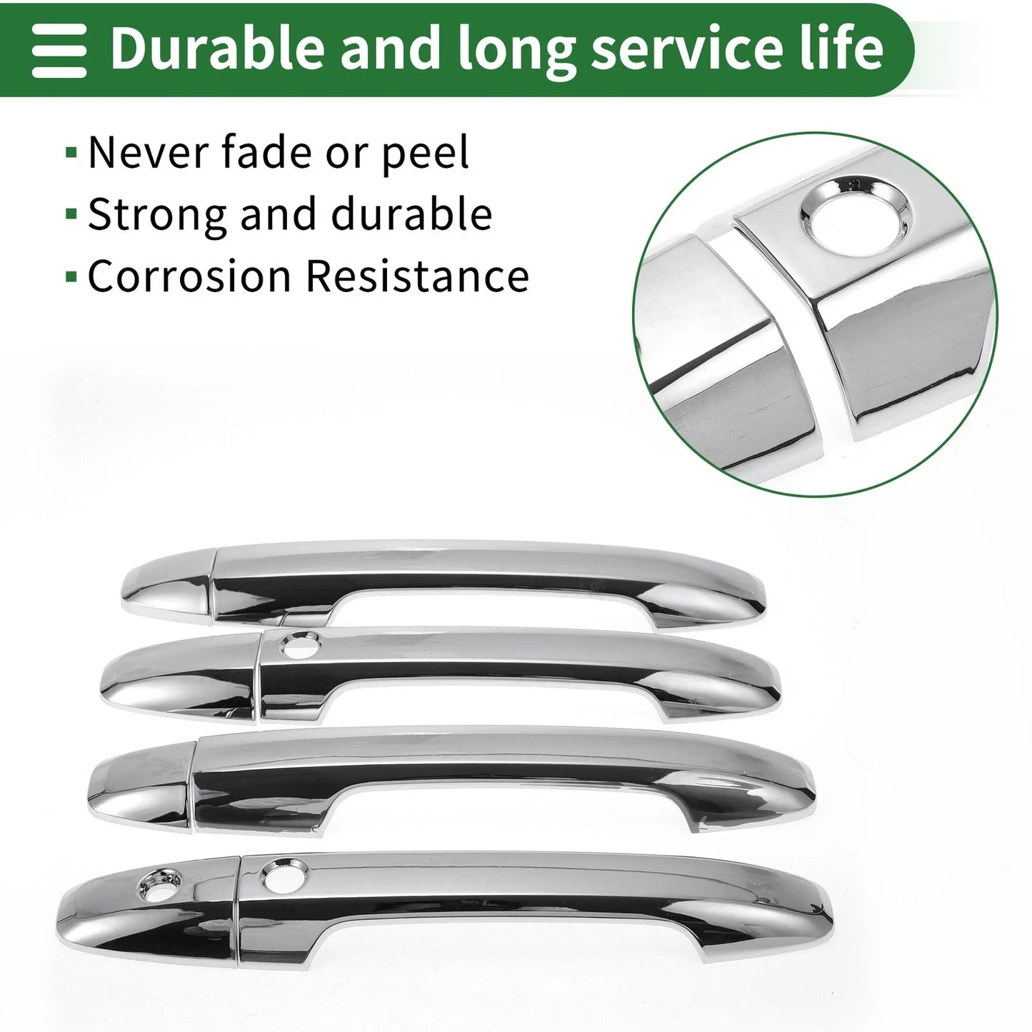 Car Door Handle Cover Trim for Honda Odyssey (2015-2022) Silver Tone