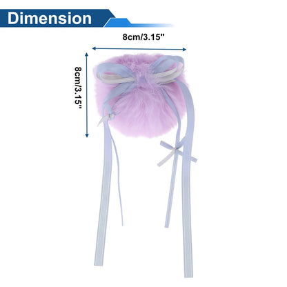 Streamer Tail for Motorcycle Bicycle Helmets (Light Purple Plush) Set of 1
