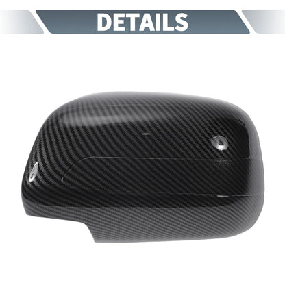 Rearview Mirror Cover Overlay Black Carbon Fiber for Lexus RX350 RX330 (2004-2006)