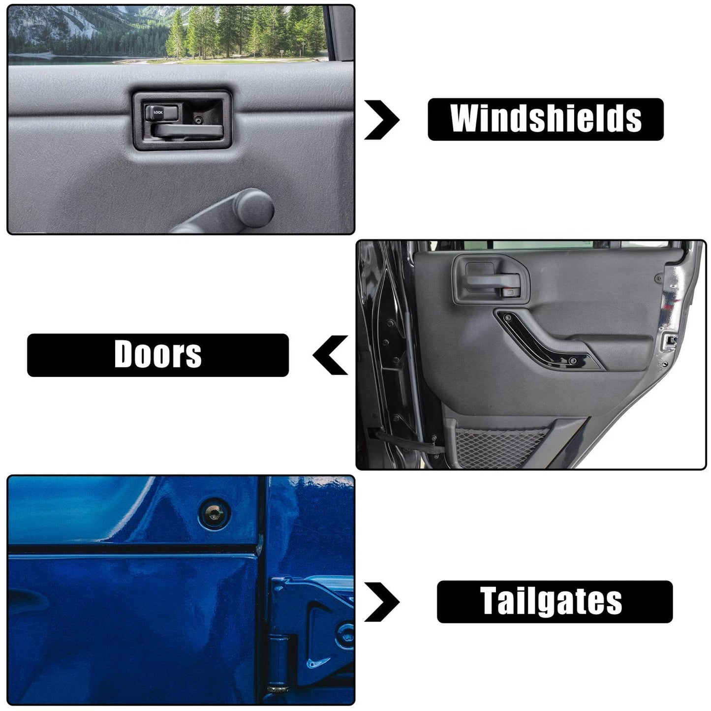 8pcs Tailgate Screws for Jeep Wrangler CJ7 YJ TJ (1976–2006)