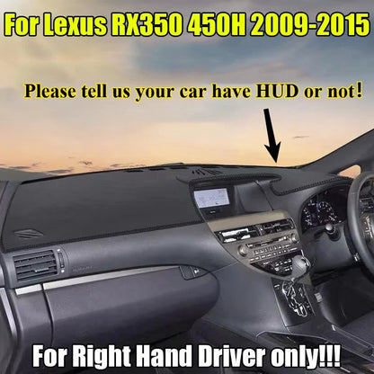 RHD / Leather Dashboard Dash Cover Dashmat for Lexus RX350 450H (2009–2015)