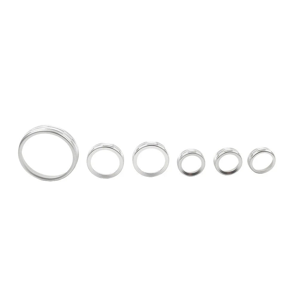 Stereo Tune Knob Headlight Switch Covers for Ford Bronco (2021-2022) Silver