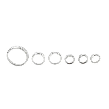 Stereo Tune Knob Headlight Switch Covers for Ford Bronco (2021-2022) Silver