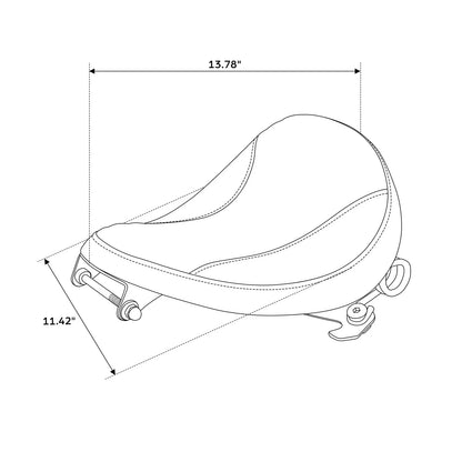 Rider Driver Solo Seat for Harley Sportster XL883 XL1200 (2004-2006, 2010-2022)