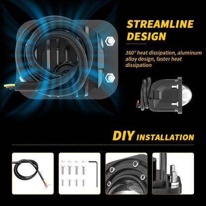 3" LED Working Light Flush Mount Fog Lamp for Car Truck Universal
