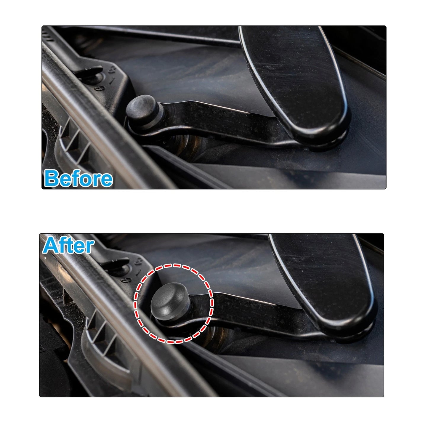2pcs Wiper Arm Nut Cover Cap for Jeep Compass (2017–2022)