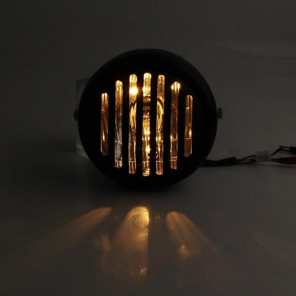 6.5" Round Scalloped Finned Headlight for Harley Sportster