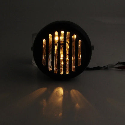 6.5" Round Scalloped Finned Headlight for Harley Sportster