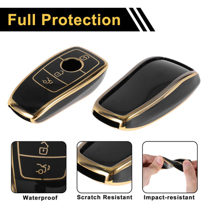 TPU Car Key Case for Mercedes Benz E Class (3 Buttons)