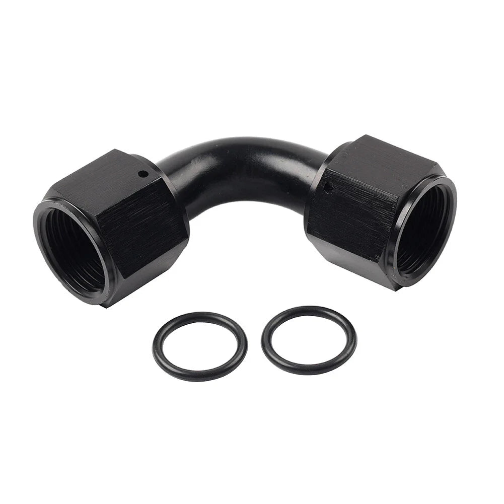90 Degree 10AN Female to Female Swivel Coupler Fitting Adapter Connector