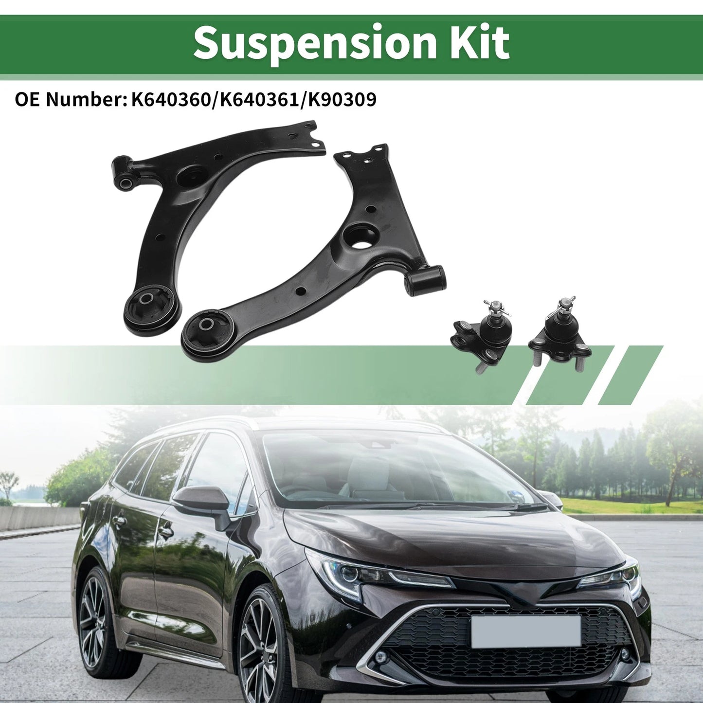 Set of 4 Front Lower Control Arms for Toyota Celica (2000–2005) No.K640360/K640361/K90309