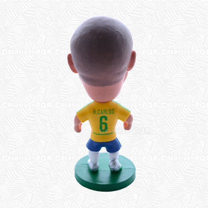 Set of 4 Roberto Carlos Soccer Player Figurines - Brazil National Team