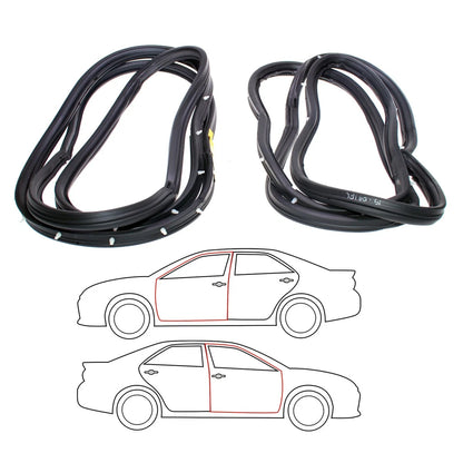 Set of 2 Front Door Weatherstrip Seals for Mitsubishi Colt Lancer (1979–1987)