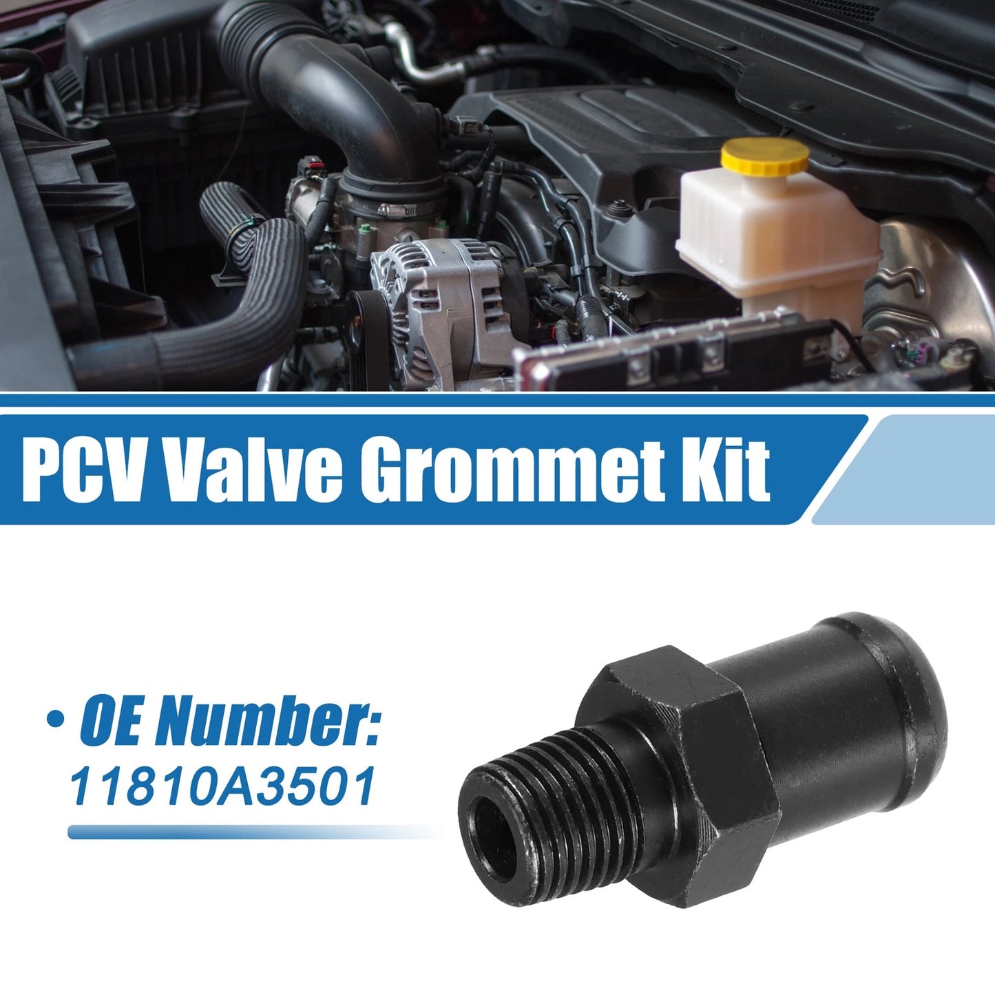 PCV Valve Fittings No. 11810A3501 for Nissan Sentra (1982–1990) Black
