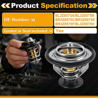 Engine Coolant Thermostat BL3Z8575A for Ford F-150 (2011–2023) with Seal