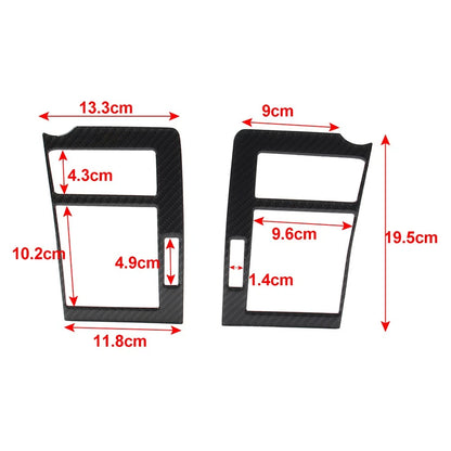 2X Carbon Fiber Steering Wheel Button Cover Trim for Toyota Tacoma (2016–2019)