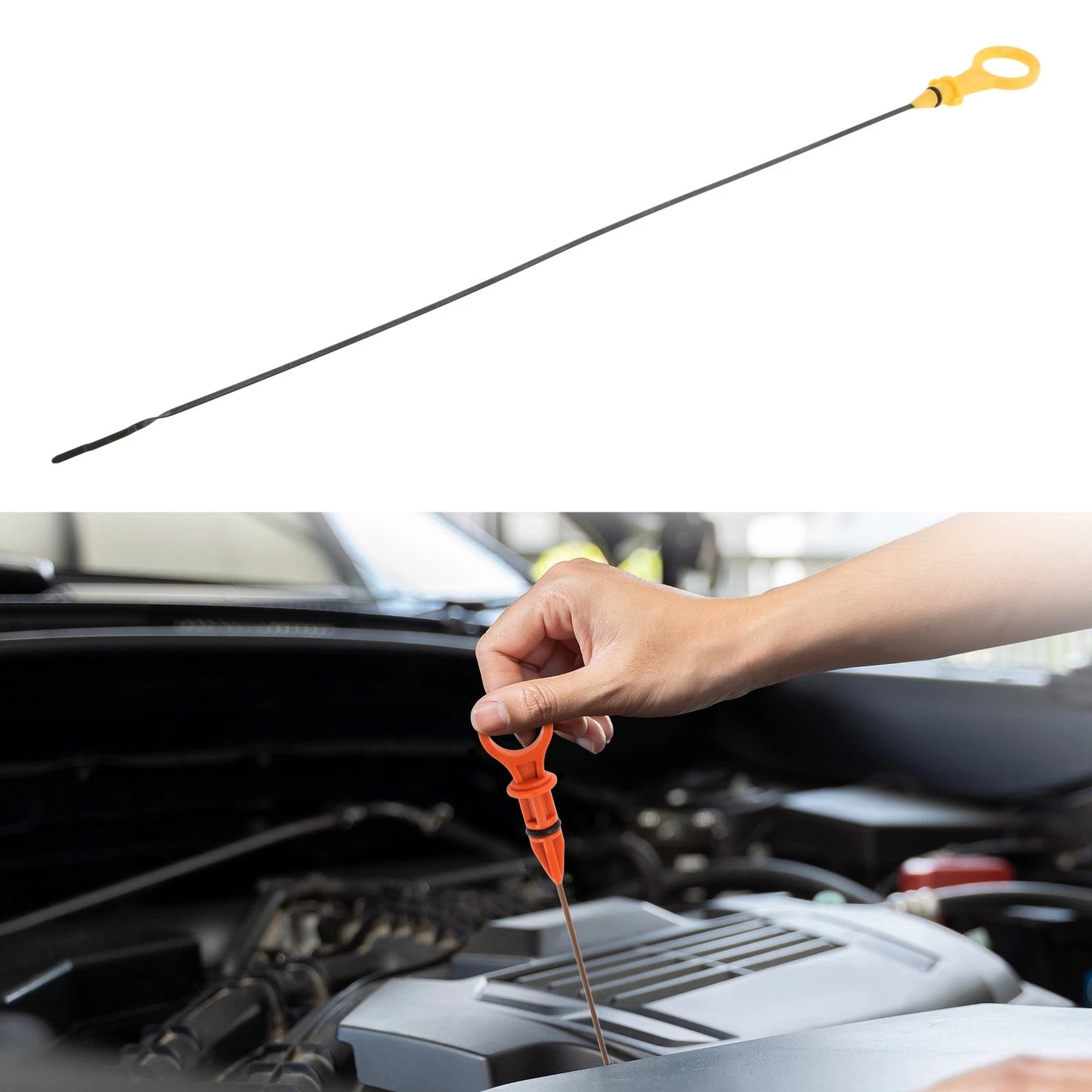Oil Dipstick No. 06J115611F for Audi A3 (2009–2013) Yellow