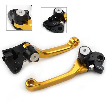 GOLD Pivot Dirt Clutch Brake Levers for Kawasaki KX450F (2006-2012)