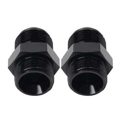 Black Aluminum AN10 Flare to 8AN ORB Male Fitting Adapter w/ O-Rings