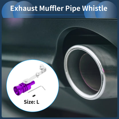 Turbo Sound Exhaust Muffler Pipe Whistle for Universal Fit (1 Set)