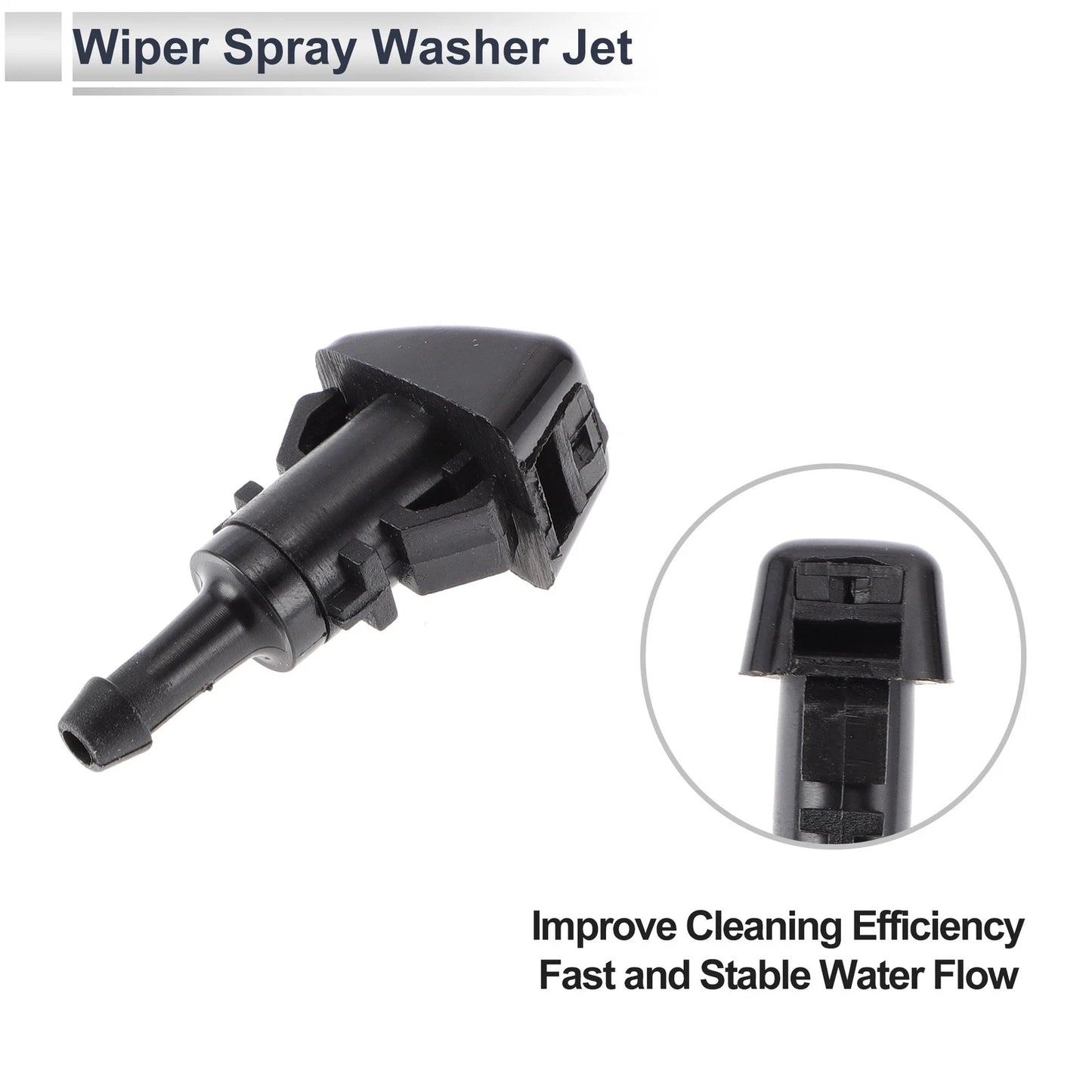 Windshield Washer Nozzle Set of 6 w/ Hose Connector for Jeep (No. 5303834AB)