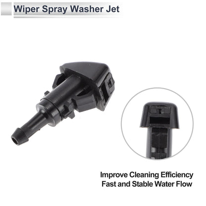 Windshield Washer Nozzle Set of 6 w/ Hose Connector for Jeep (No. 5303834AB)