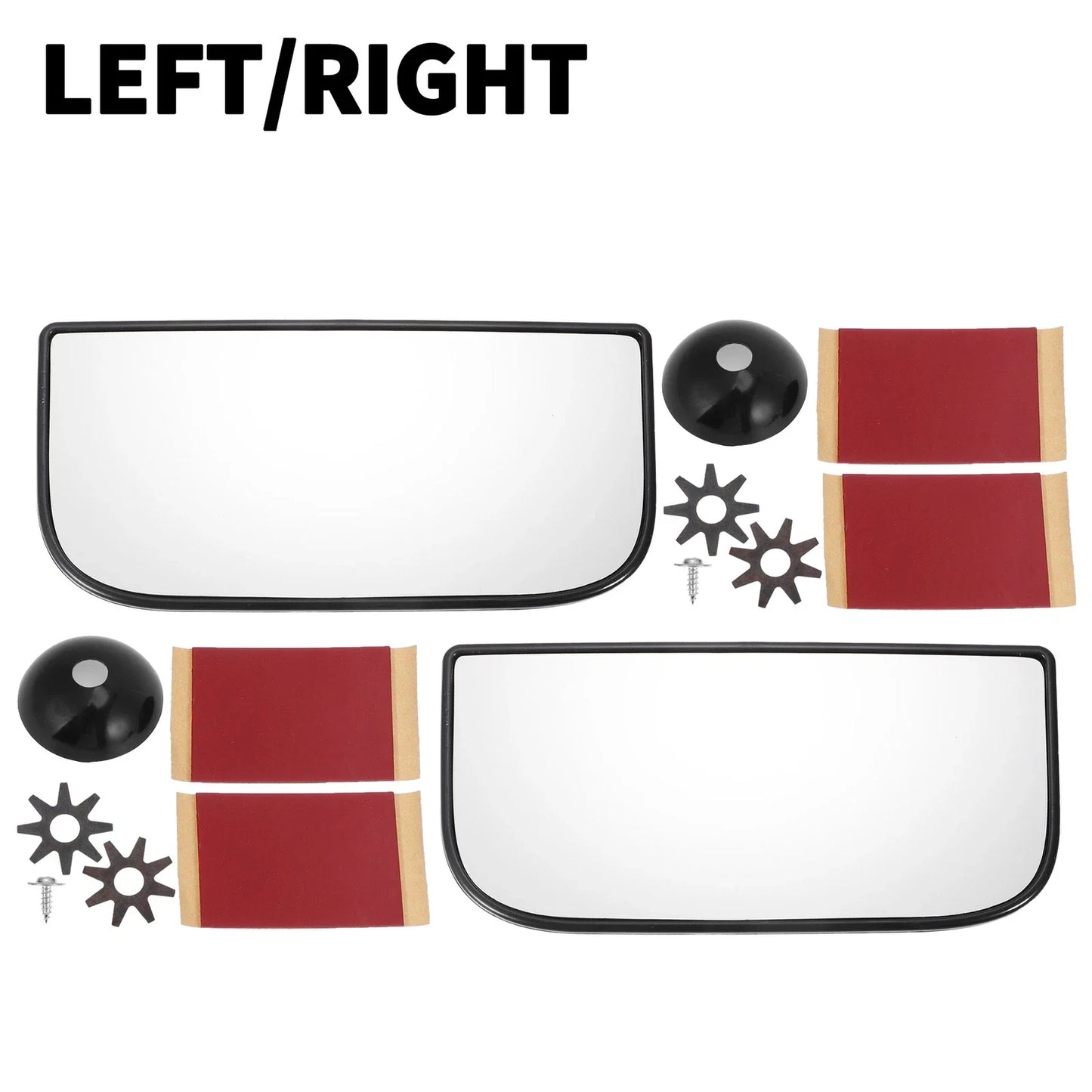 White Mirror Glass Pair for Chevrolet GMC - Left Right Non-Heated