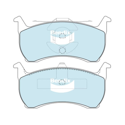 Set of 4 Rear Disc Brake Pads for Ford LTD (1988–1994)