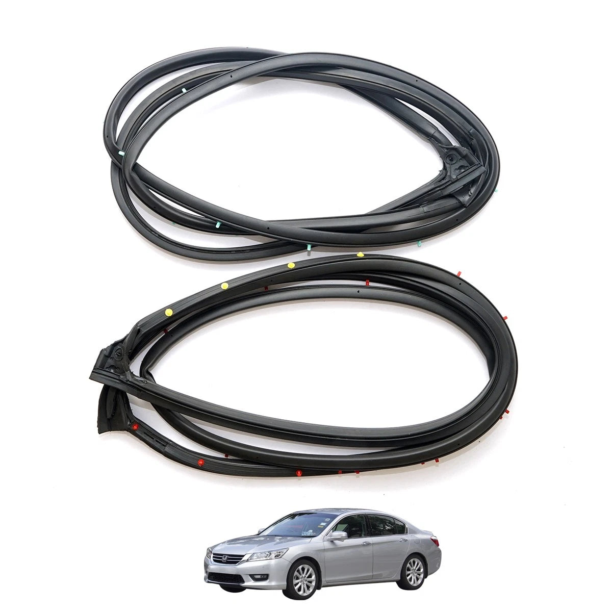 Set of 2 Door Weatherstrips for Honda Accord Hybrid Sedan (2013–2017)