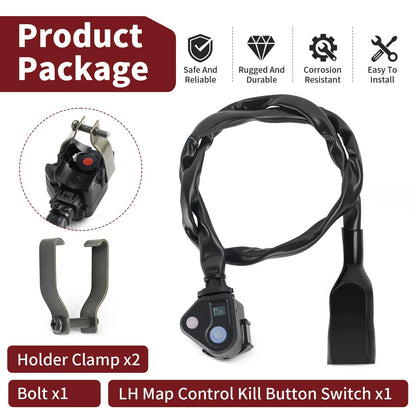LH MAP CONTROL KILL BUTTON SWITCH for YAMAHA WR450F (2024–2025)